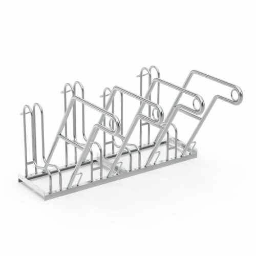 Fietsenrek model R46S 10 Als enkelzijdig fietsenrek 4 plekken in de uitvoering met een hart op hart afstand van 350mm